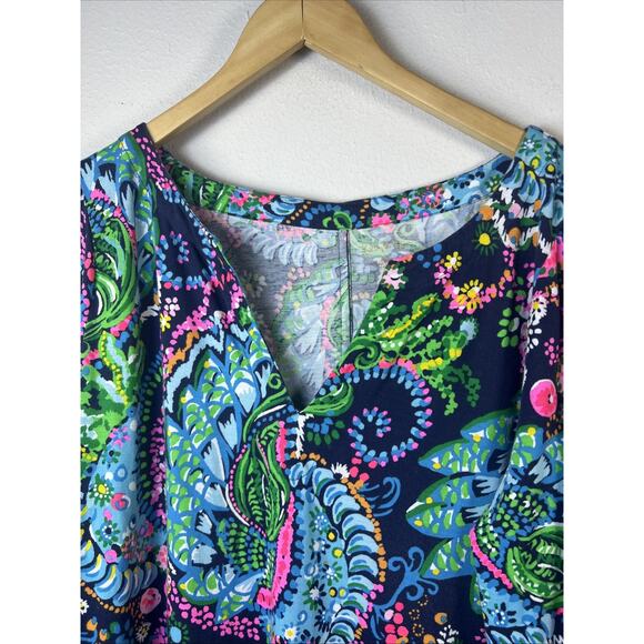 Lilly Pulitzer 2XL women's Cath Take Me To The Sea Cotton Shift Dress XXL - Picture 7 of 14